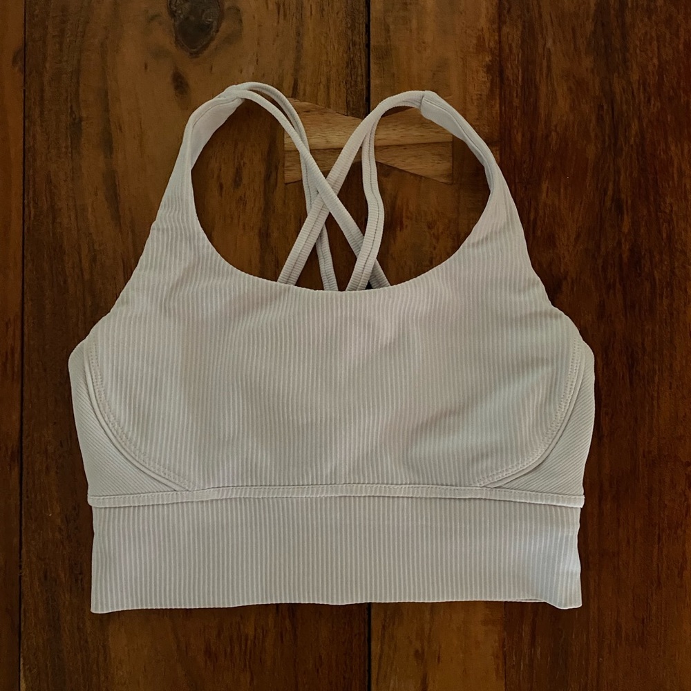 The Iwa Company white sports bra crop top
